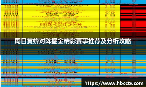 周日黄蜂对阵掘金精彩赛事推荐及分析攻略